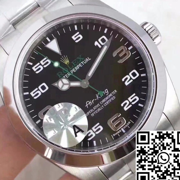 JF 116900 Dial Rolex Air-King Factory Black 1018